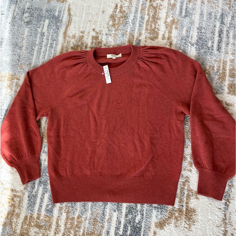 SOLD Madewell Burnt Red (Re)Sourced Cashmere Sweater